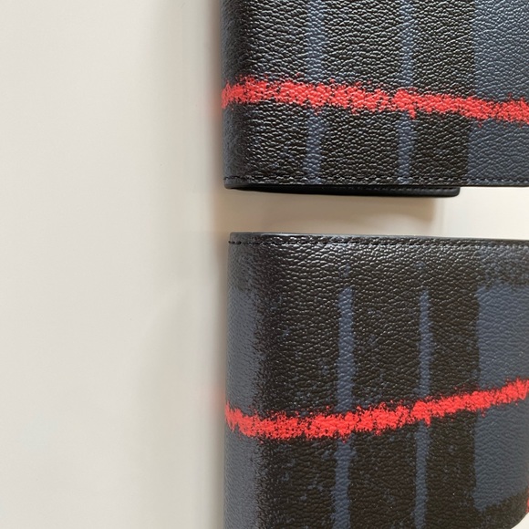 NWT Coach Window Pane Plaid Men’s Wallet Navy/Multi - Picture 9 of 9